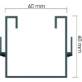 PALO A C DI TESTATA  CORTEN 60X60 SPESSSORE 1,8 H 2,5 MT
